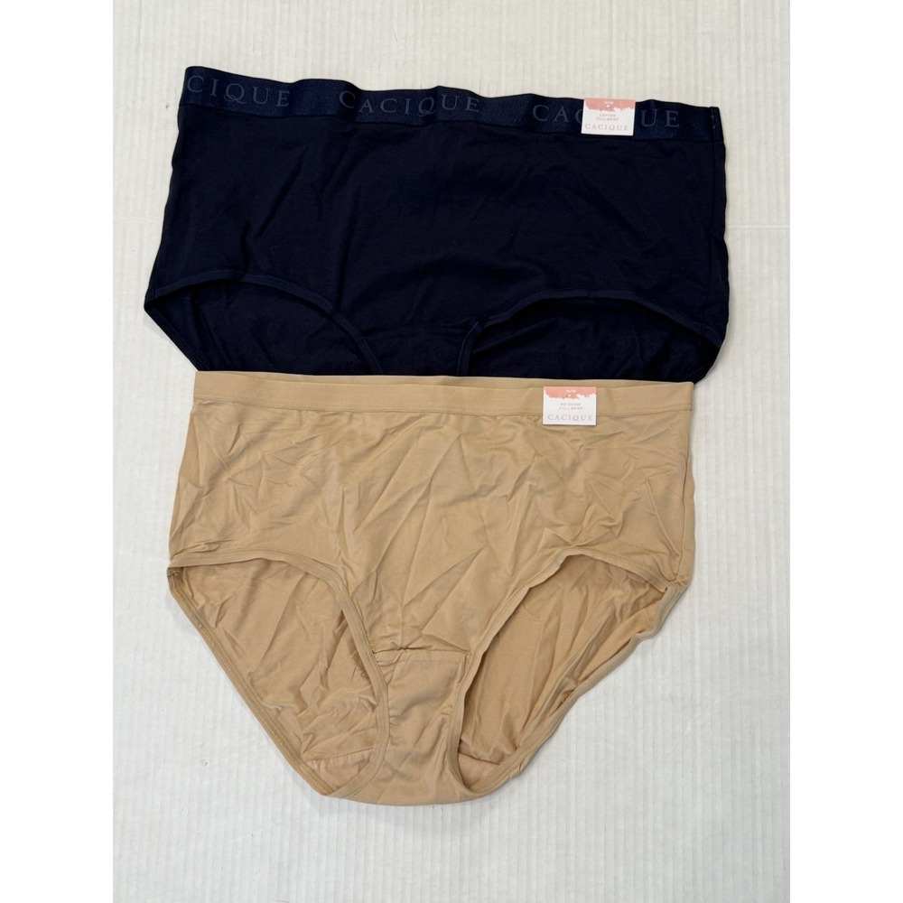 Cacique size 14/16 Full Brief Panty Underwear LOT of 2 pair one is No-Show